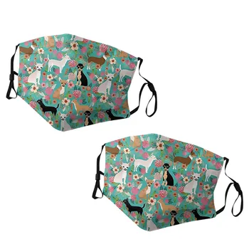 

2PC Adult Animal Print Adjustable Safety Protection Dustproof Cotton Face Maske Anti-fog Dust Haze Dust Mouth Maske Washable