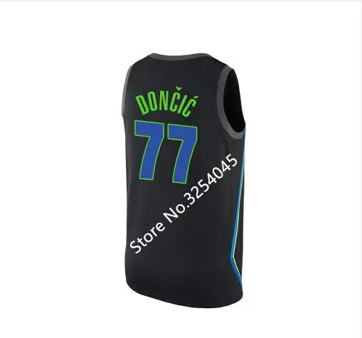 Новинка#77 Luka Doncic#1 Dennis Smith Jr#41 Dirk Nowitzki рубашка с отворотами прошитая американский размер S-XXL наивысшего качества - Цвет: 1