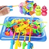 25-67pcs Kids Magnetic Fishing Toy with Inflatable Pool Floating Fish Ducks Parent-child Interactive Toys Game for Children 1