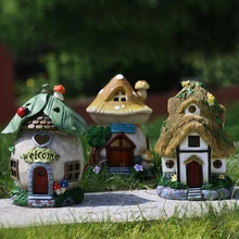 Открытый сад смолы с подсветкой гриб Дом Орнамент Ремесло Украшение двор дома креативный Солнечный дом лампа скульптура