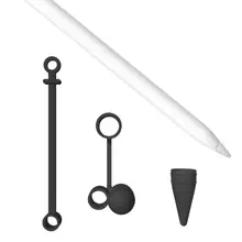 Новинка, 3 шт., мягкий силиконовый стилус, крышка, перо, защитный чехол, наборы для apple, пенал, чехол, ручка, наконечник, линия передачи данных, анти-потеря, чехол, стилус