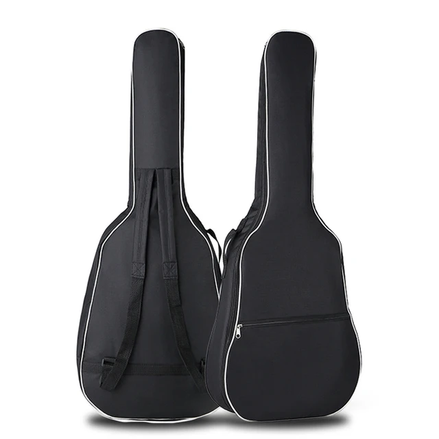 Portable 41 Inch Oxford Fabric Acoustic Guitar Double Straps Padded Guitar Soft Case Gig Bag Waterproof Backpack Black