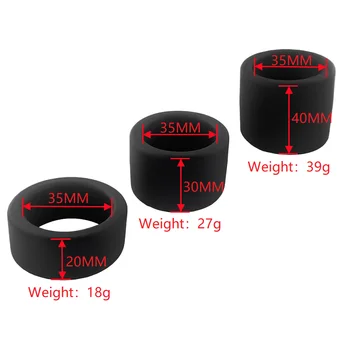 Male Silicone penis lock cock Ring bondage Erection Delay Ejaculation Reusable Enlargement ball stretcher BDSM Sex Toy for Men 6