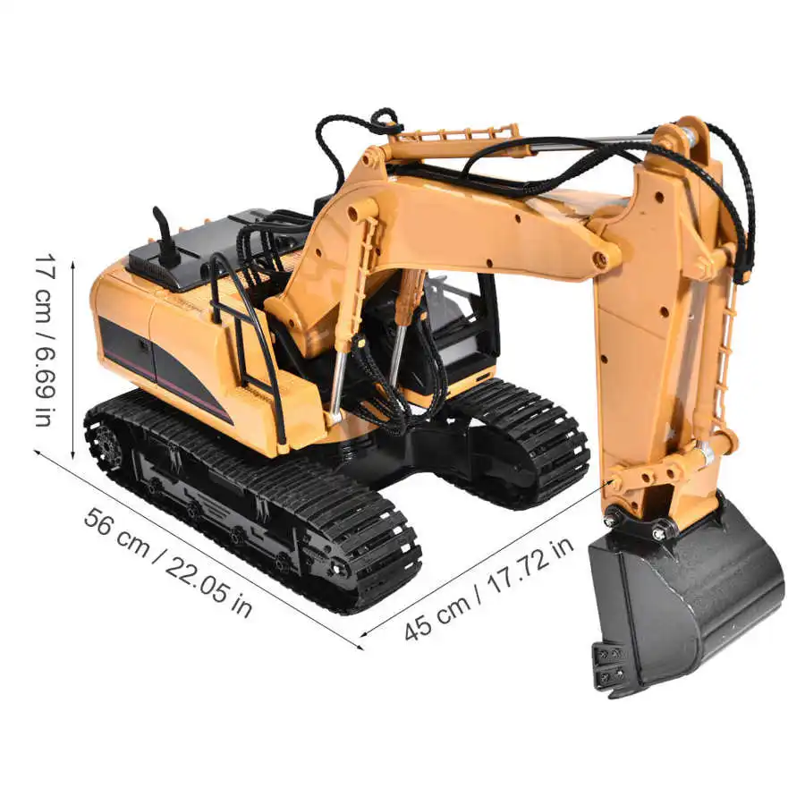 Details about   1550 15 Channel Remote Control Excavator Engineering Vehicle Digger RC Toy 