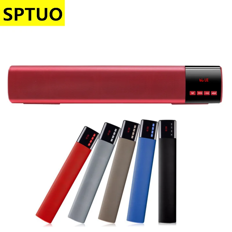 

Home TV PC bluetooth Soundbar 1800mAh Speaker Portable Wireless Subwoofer 3D Surround Speakers HiFi Support FM Radio TF USB