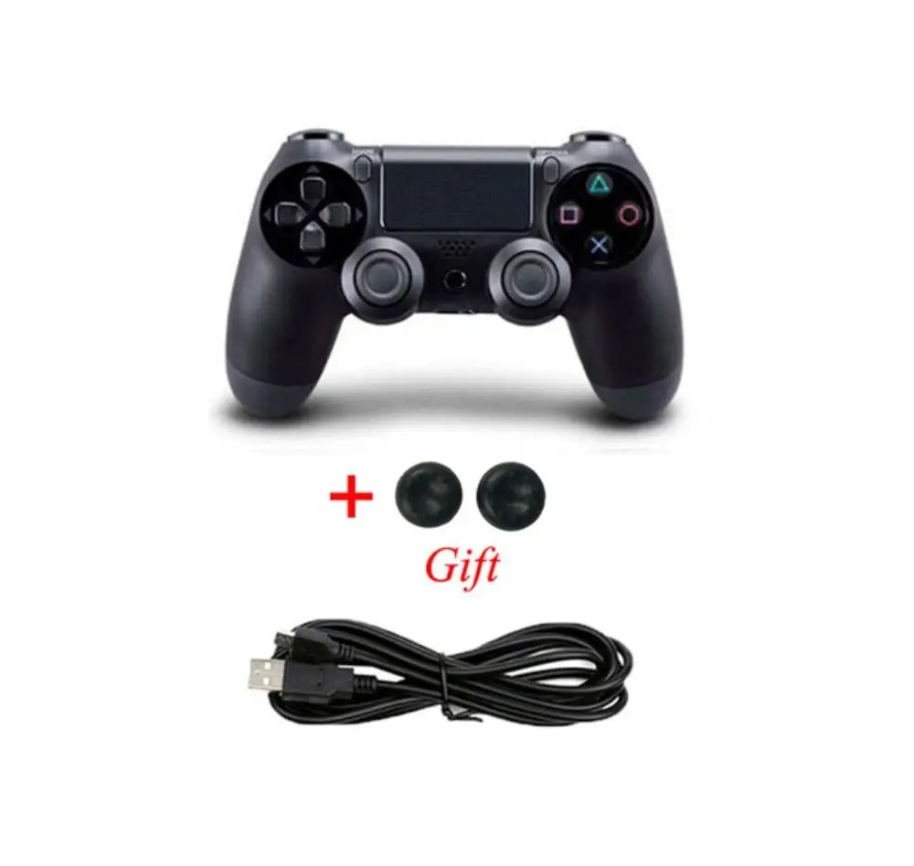Черный USB проводной контроллер для PS4 Геймпад для Play Station 4 контроллер для Dualshock 4 геймпад для PS4 консоли с двойной вибрацией - Цвет: Черный