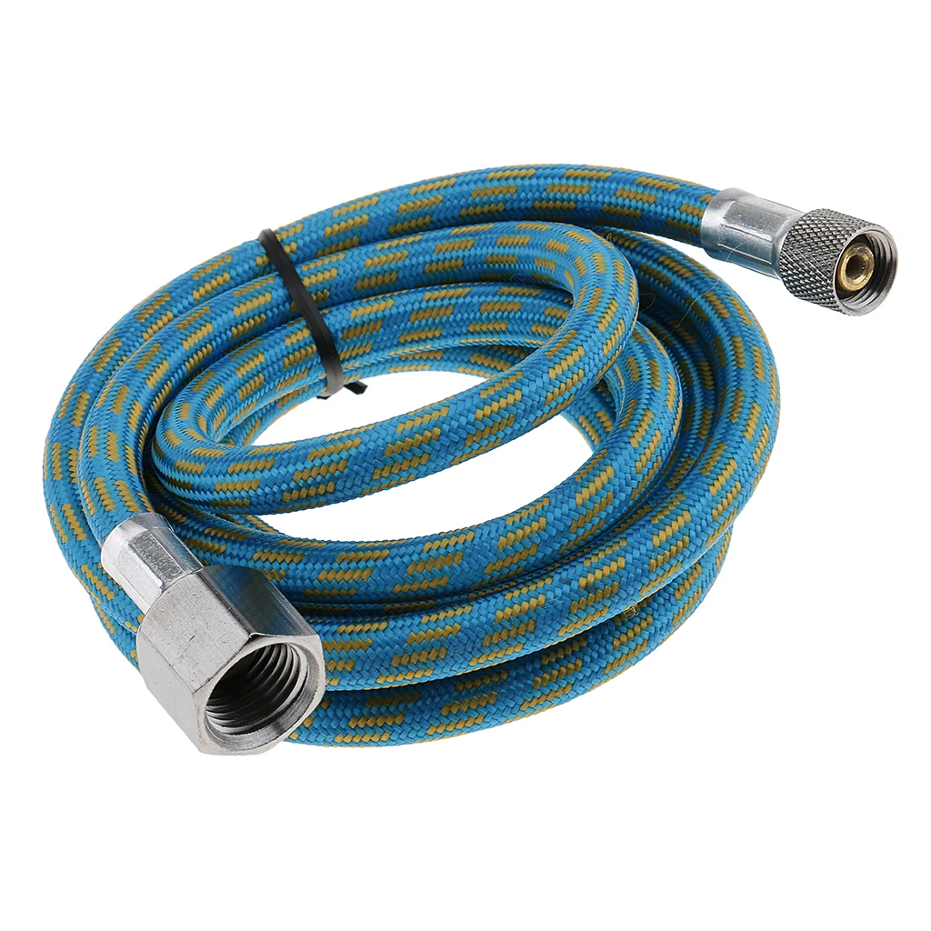 1.5m 1/8'' to 1/4'' Nylon Braided Airbrush Air Hose Adapter Fitting Ends Coupling Connecting Compressor