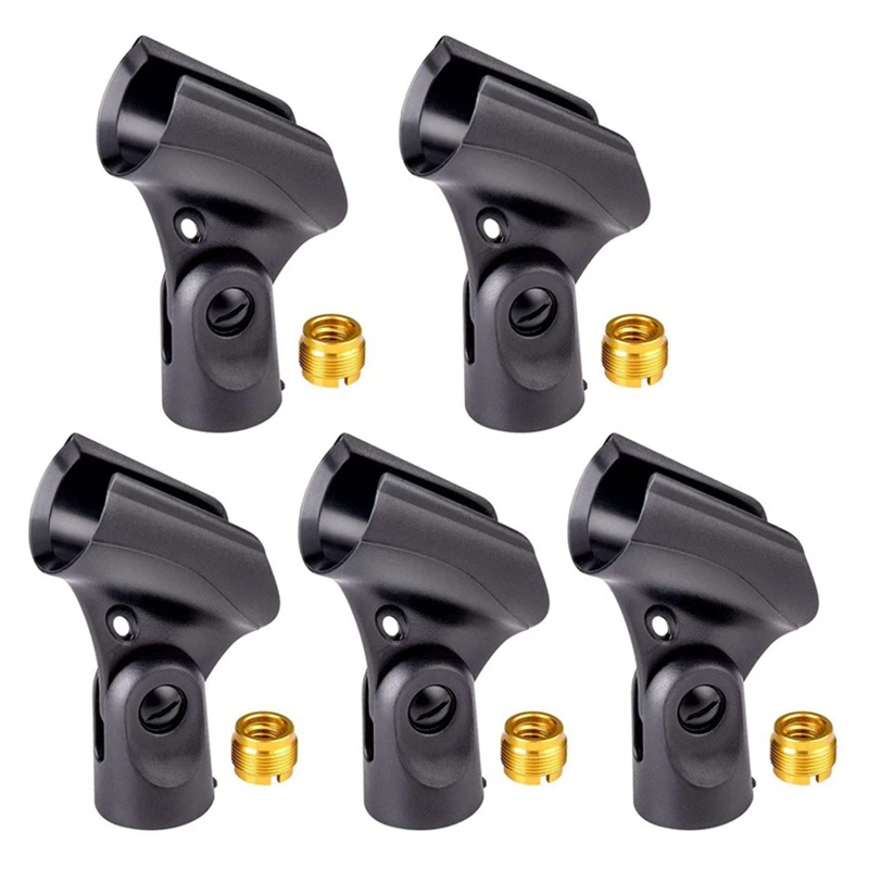 5 Pcs Universal Microphone Clip Holders Microphone Clip Holder With 5/8
