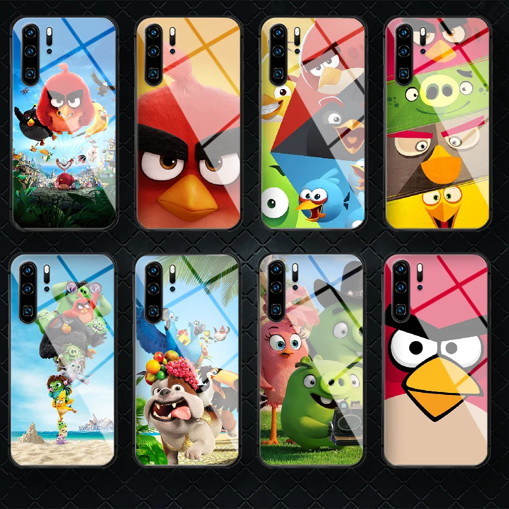 Funny Angrys Bird Tempered Glass Phone Case Cover For Huawei Honor Mate P 7 8 9 10 20 30 40 A X I Pro Lite Smart 2019 Back | Мобильные
