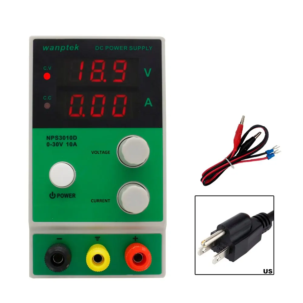 

wanptek Power Supply Mini Adjustable Digital Display DC Switching Power Supply for LABS Schools and Production Lines