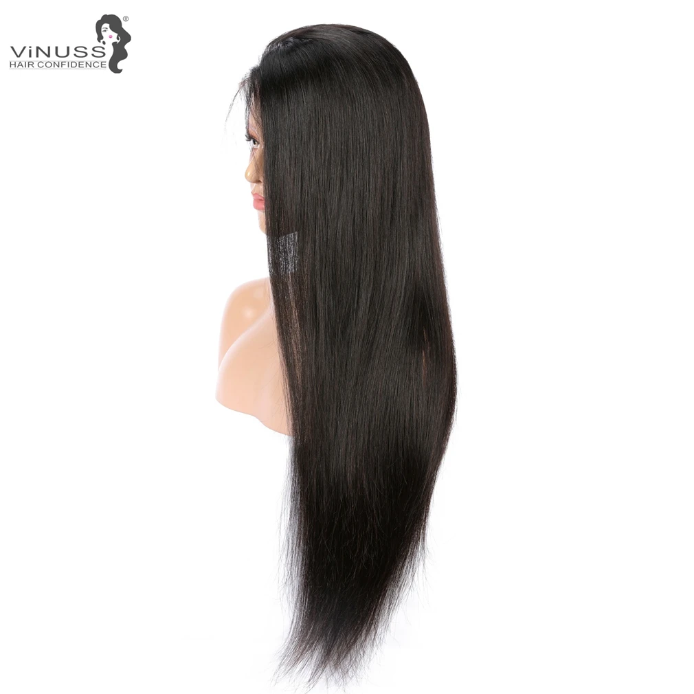 Vinuss 360 фронтальные человеческие волосы парики прямые предварительно выщипанные Волосы Детские Волосы бразильские волосы Remy человеческие