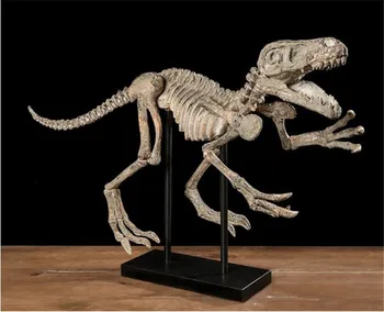 

[HHT] Retro Dinosaur Skeleton Resin Crafts Simulation Animal Dinosaur Fossil Ornaments Archaeological Excavation Model Decor