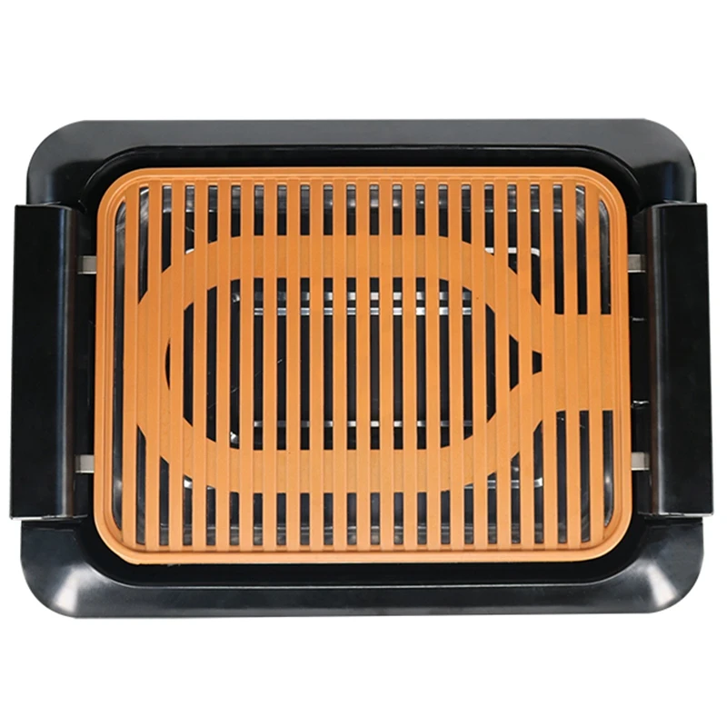 

Electrothermal Barbecue Plate Fast BBQ Smokeless Grill with Temperature Dial Heated Grillin EU Plug