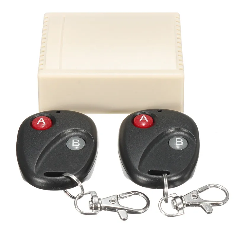 

2 Channel Wireless RF Remote Control Switch Controller Garage Door 315MHz Momentary Door Access 2 Fob New