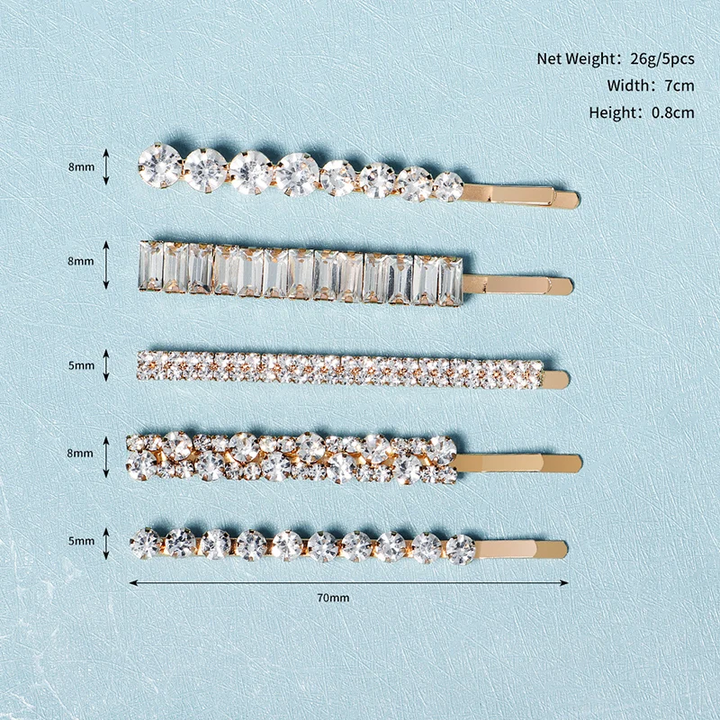 Rhinestone Hair Clips Women Girls Hair Accessories Jewelry Hairpin Headwear