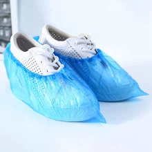 100 шт Пластиковые водонепроницаемые одноразовые бахилы дождливый день ковер пол протектор Толстая Чистящая обувь покрытие синий