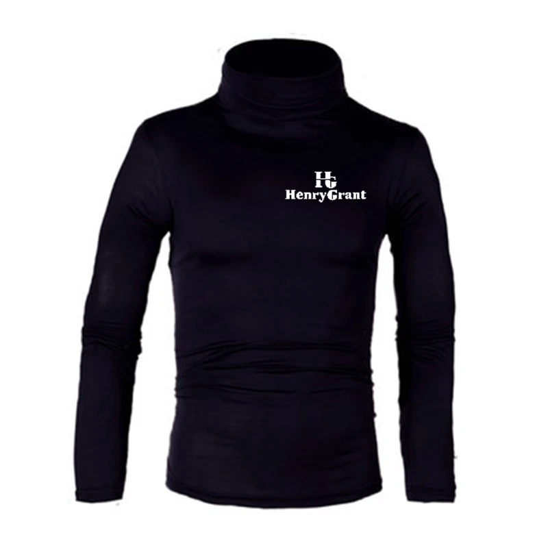 

Autumn Winter Men's Sweaters Turtleneck Long Sleeve Plain Sweaters Stretch Casual Kintted Pullovers Basic Tops