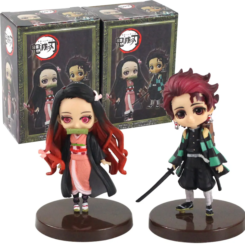 8 см 2 шт./компл. аниме Demon Slayer Kimetsu no Yaiba Q posket Kamado Tanjirou Nezuko ПВХ фигурка модель куклы