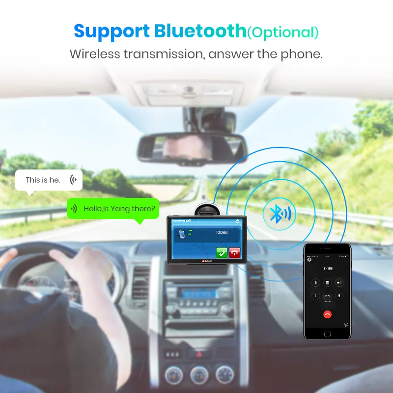Junsun 7 дюймов HD gps-навигации автомобильный FM 8 ГБ / 800 мГц карта бесплатное обновление россия навител системный блок навигатор автомобильный