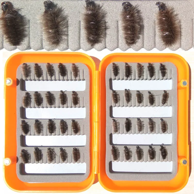 40pcs lure and 1box 40 шт. приманка+ 1 шт. fly коробка для рыболовных приманок новая Fly fising приманка муха рыболовные снасти супер хорошее качество - Цвет: 40pcs lure and 1box