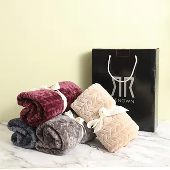 

Light Thin Mechanical Wash flannel Blanket Plaids super warm soft blankets throw on Sofa/Bed/ Travel patchwork solid Bedspread