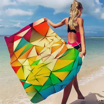 

Summer Beach Towel Microfiber Absorbent Printed Bath Towels Drying Washcloth Home Textile Serviette
