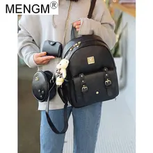 

MENGM Fashion Backpack Shoulder Bag Messenger Bag Crossbody Bags for Woman Girl Lady Cards Wallet PU Leather Birthday Gift