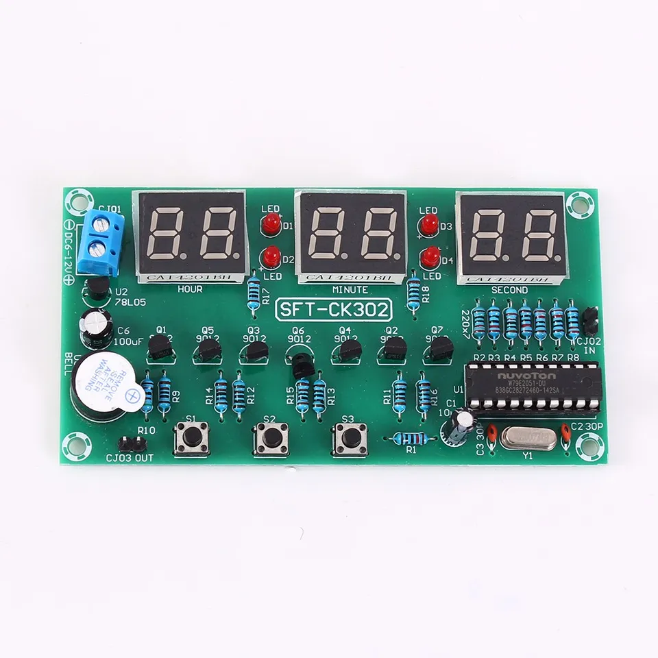 Audio Technica Ath Buy AT89C2051 Digital Electronic Clock 4-Bit DIY Kit Online In India Digital Son - Foto 3