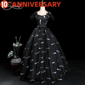 

OllyMurs Color Prom Dress Opera Performance New Spring and Summer 6 Layer 3D Flower Fluffy Thin Shoulder Dress Free Shipping