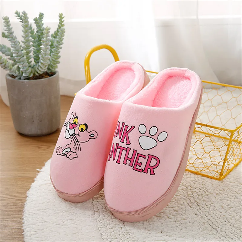 Женская обувь зимние тапочки женские домашние Нескользящие теплые домашние тапочки для беременных с мягкой толстой подошвой - Цвет: pink