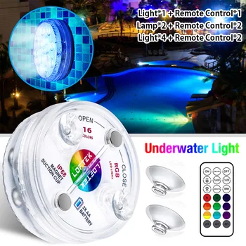 13 Led Remote Controlled Rgb Submersible Light Battery Operated Onderwater Night Lamp Outdoor Vaas Kom Tuin Partij Decoratie