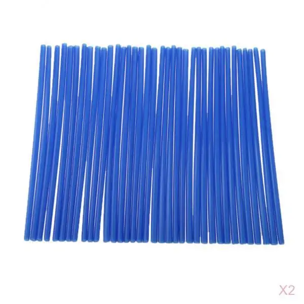 72 Pcs Motorcycle Spoke Covers Coats Universal Fit for 19-21 inch Rims Dirt Bike - Blue