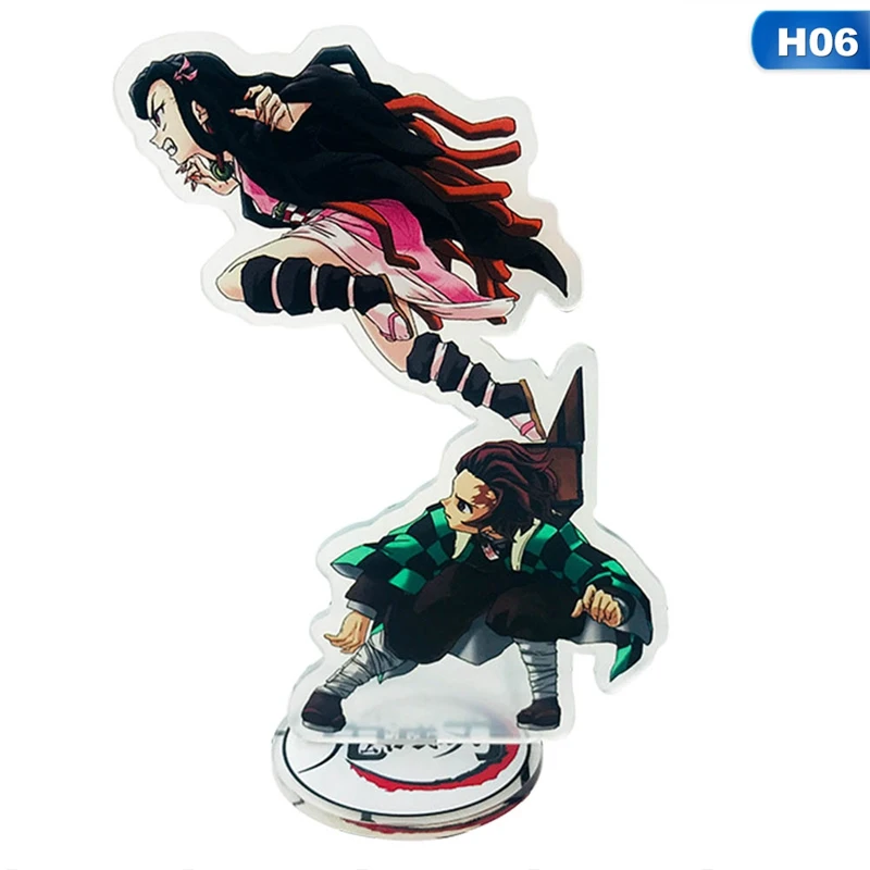 Японское аниме Demon Slayer: Kimetsu No Yaiba Kamado Tanjirou Kamado Nezuko Косплей фигурка на акриловой подставке модель настольная Декор игрушка подарок - Цвет: H06