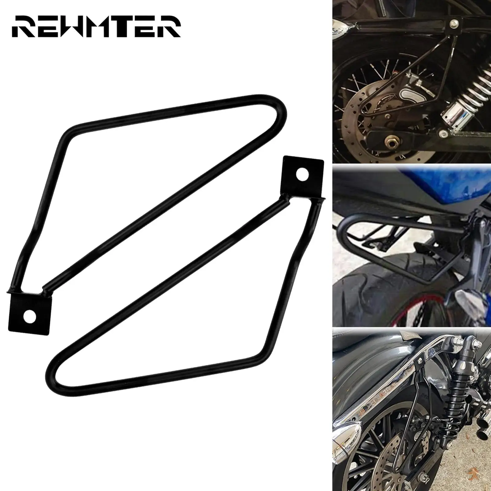 Set Di Staffe Di Supporto Per Moto Kit Di Staffe Di Montaggio Telaio Per Borse Da Sella Per Harley Dyna Fat Bob Street Bob Fxdb Sportster Xl 883 Ferro