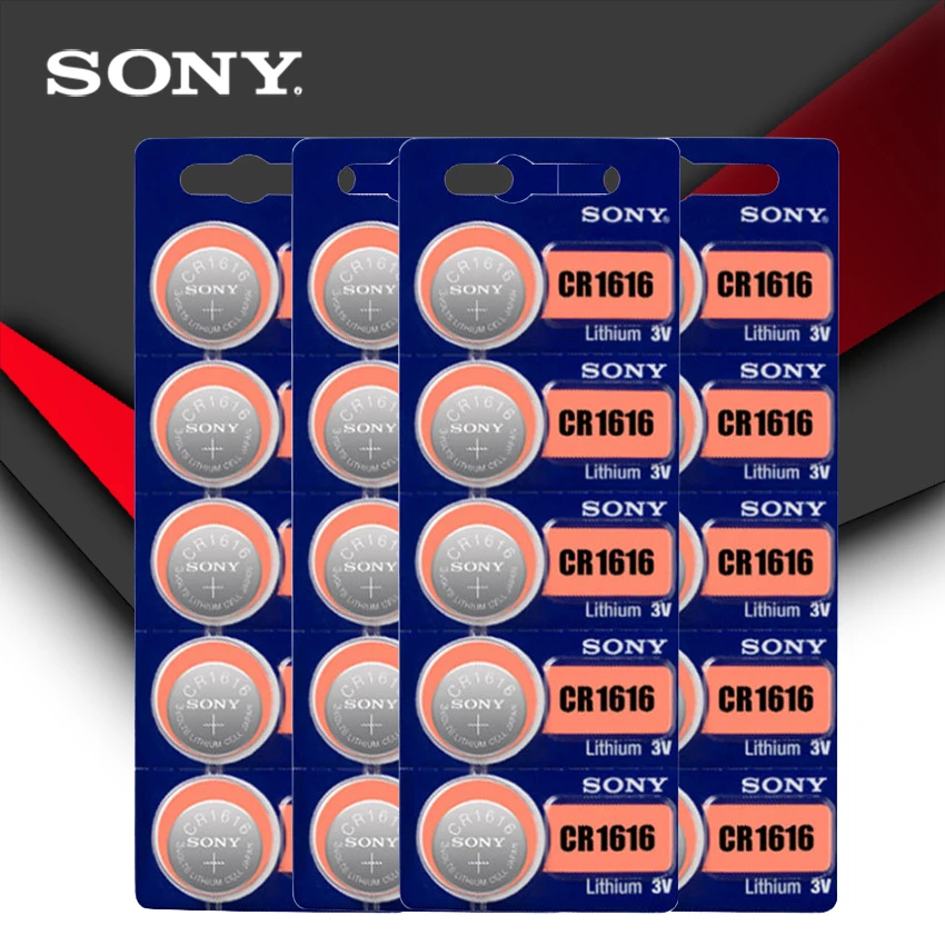 30 шт./лот Sony 100% оригинальный CR1616 кнопочный Аккумулятор для часов автомобильный