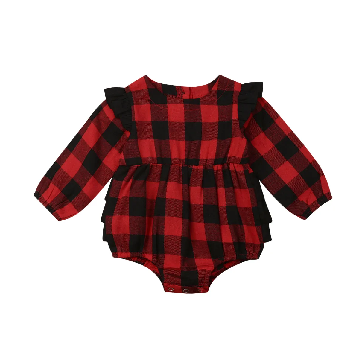 

Fashion Newborn Baby Girl Plaid Clothes Long Sleeve Bodysuit Jumpsuit Outfits Kid Bodysuit One Piece Lace Clothes Baby Jumpsuits