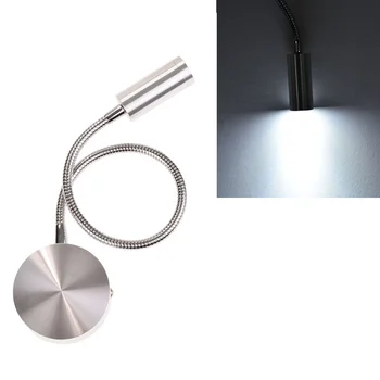 

3W LED Wall Lamp Home Hotel Bedroom Bedside Reading Wall Light Flexible Aluminum Lamp