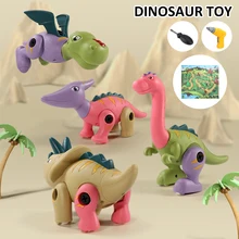 Ensemble de Construction de modèle de dinosaure Montessori pour enfant, jouet à monter soi même, assemblage d'écrou à vis électrique, cadeau idéal