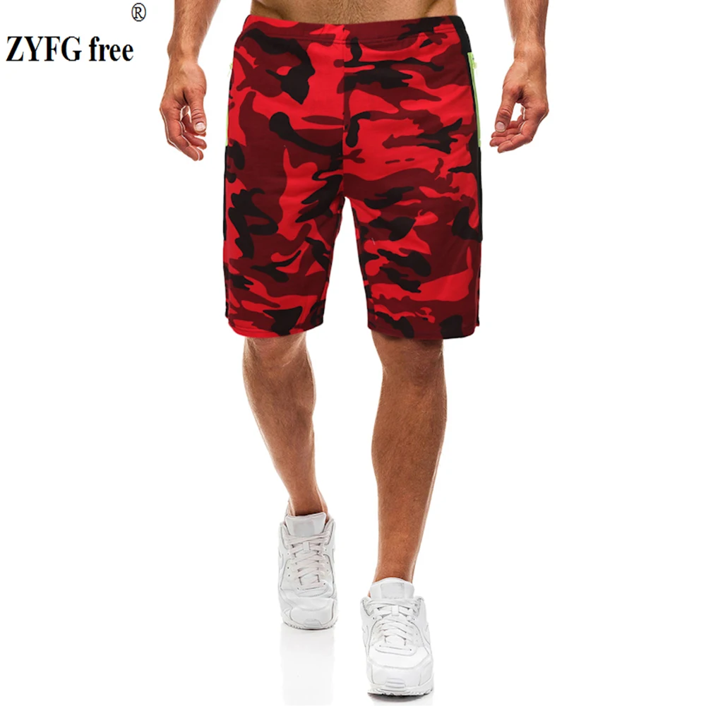 Новые мужские Шорты повседневные камуфляжные, простые, средняя талия, короткие, хлопок, полиэфирная смесь, свободные, для улицы, спортивные штаны