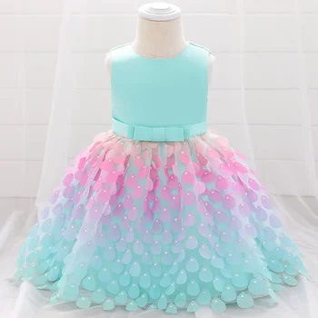 

Summer Wedding Floral Dress for Baby Girls Princess Birthday First Holy Communion Evening Girl Baby Dresses 1 2 Years L1925XZ