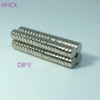 

100 pcs/lot D 8x3 N35 Magnet 8*3 Magnets 8 X 3 for speaker