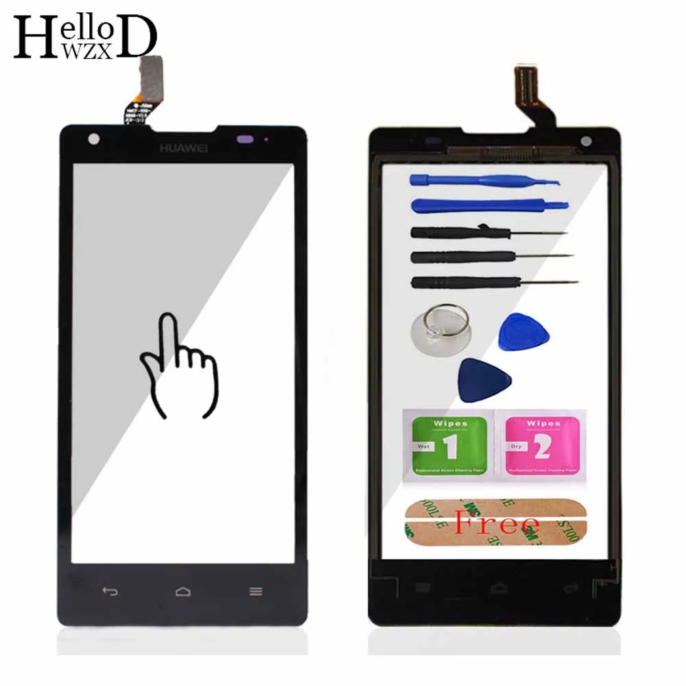 

5.0'' Touch Screen Glass For Huawei Ascend G700 Touch Screen Glass Digitizer Panel Lens Sensor Front Glass Adhesive
