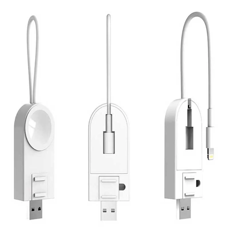 시계 용 무선 충전기 Apple IWatch 시리즈 용 휴대용 자석 5 4 3 2 1 iPhone XS XR 7 8 11 Plus USB Cable Airpod