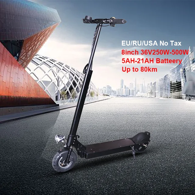 US $194.99 36V 250W500W Electric Scooter 8 inch Motor Wheel 21AH Lithium Battery Electric Skateboard Patinete