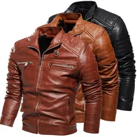 Windproof Motorcycle Leather Jacket 6