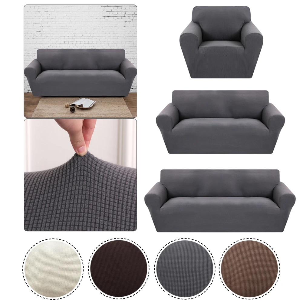 Sofa Cover Grey Color Tight Wrap cubre Elastic Needs Order 2 Pieces Sofa Cover If L-style Sectional Corner Sofa capa de Cover