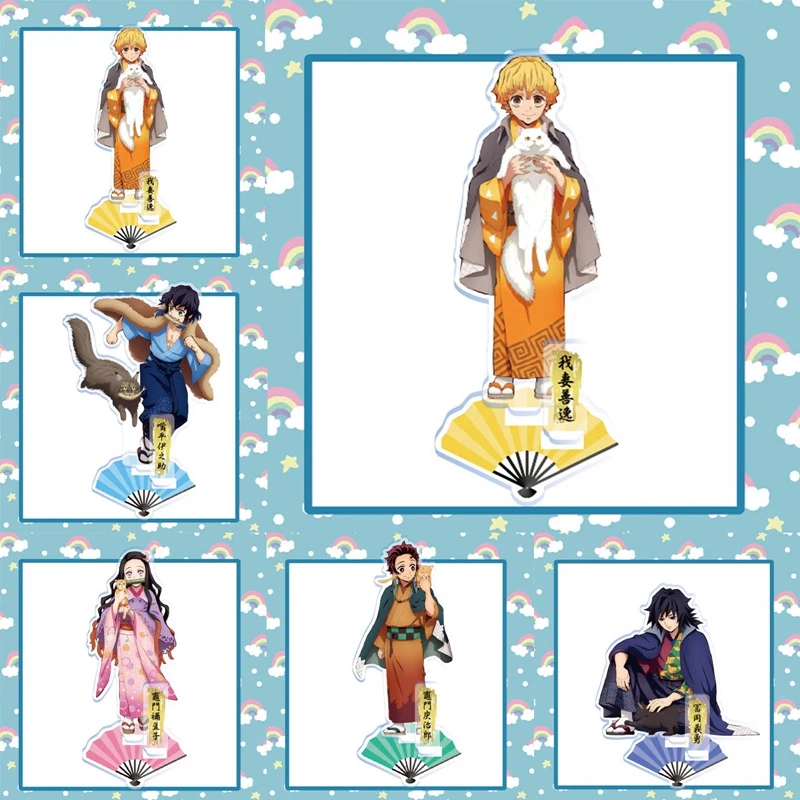 1 Pcs Japanese Anime Demon Slayer Kimetsu no Yaiba Tanjirou Kamado Acrylic Figure Model Stand Desk Decor