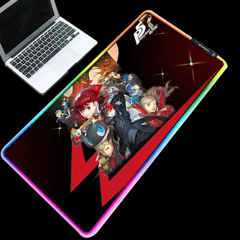 

RGB Mousepad Glowing Hot Anime Royal Persona High-quantity Rubber Base Mice Pad Support 3 Led Model for Player or Lover