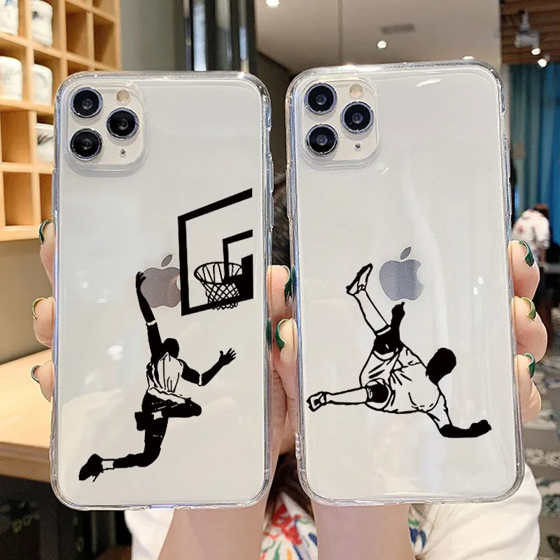 Мягкий ТПУ баскетбольный Забавный чехол для телефона iPhone 11 12 Pro XS Max Mini 7 8 6 6S Plus X XR 5