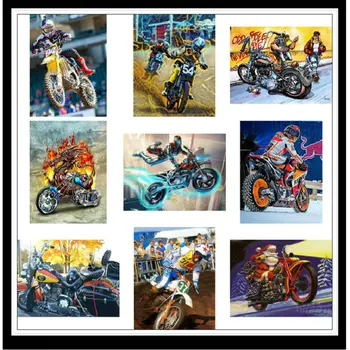 

5d Diamond Painting Cross Stitch Embroidery Motorcycle scene Full Square Handmade Picture Of Rhinestones Gift Home Decor